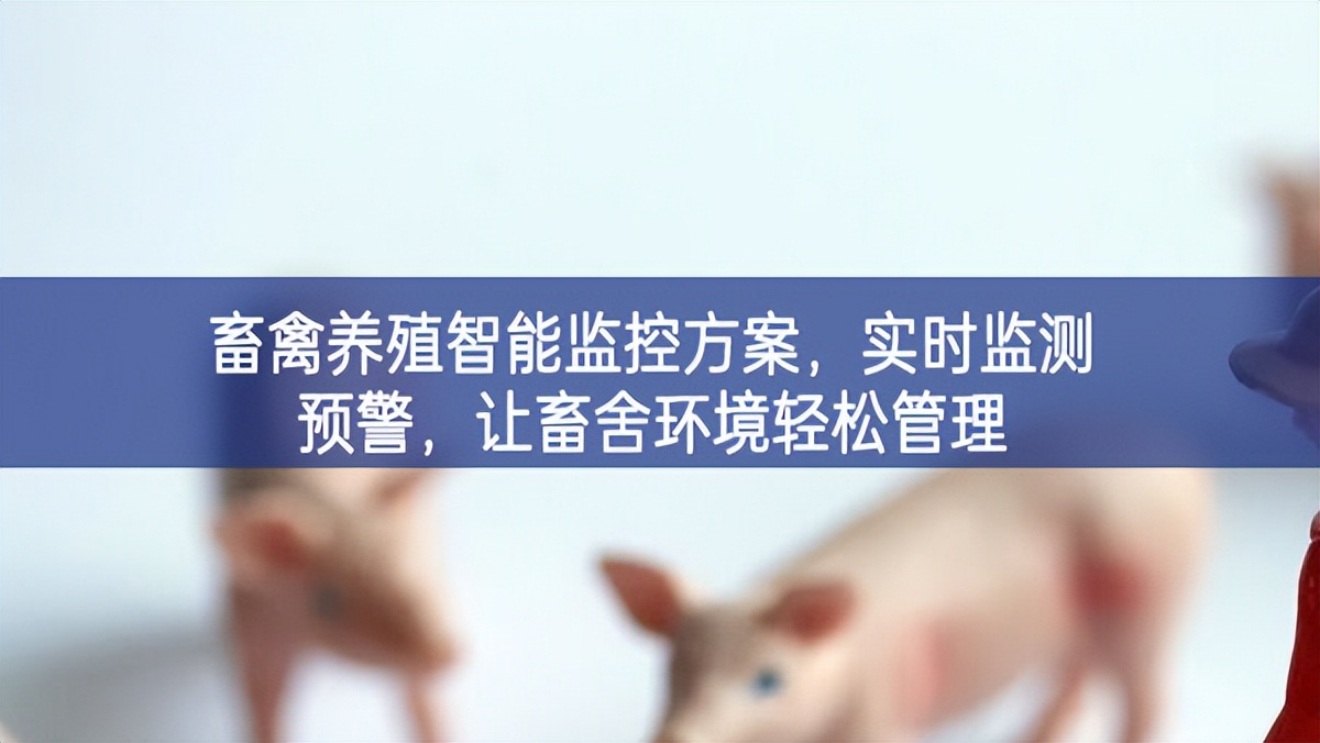 畜禽養殖智能監控方案，實時監測預警，讓畜舍環境輕松管理