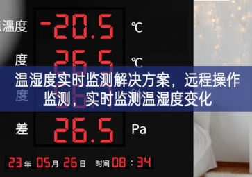 「環(huán)境監(jiān)控」溫濕度實時監(jiān)測解決方案，遠程操作監(jiān)測，實時監(jiān)測溫濕度變化